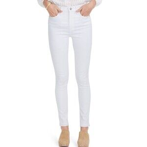 Madewell 10 Inch Skinny Ankle Jeans Size 28 High Waist Stretch White NWD B14